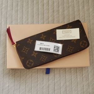 Louis Vuitton Clémence Wallet (Fuschia)